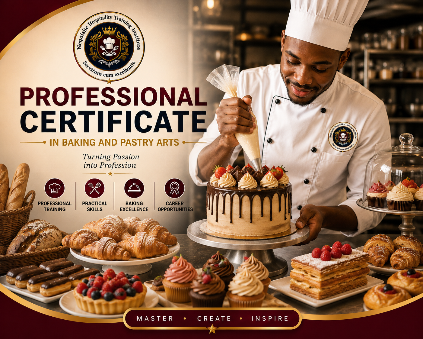 Professional Certificate in Bakery and Pastry Arts